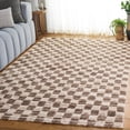 thumbnail image 2 of SAFAVIEH Seattle Dallas Geometric Shag Area Rug, Ivory/Brown, 4' x 6', 2 of 10