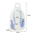 thumbnail image 3 of Clip para la nariz y tapones para los oídos Natación Clip para la nariz Tapones para los oídos Silicona cómoda Protector duradero para la nariz del Azul, 3 of 8