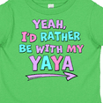thumbnail image 4 of Inktastic Yeah I'd Rather Be with My Yaya in Pink Blue and Purple Boys or Girls Toddler T-Shirt, 4 of 5