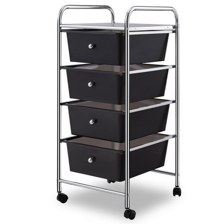 4 Drawers Metal Rolling Storage Cart Scrapbook Supply Paper Home