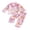 Pink 2, variant on Cjfdfy Toddler Baby Girl Christmas Satin Pajamas Set Gingerbread Man Print Long Sleeve Fuzzy Trim Button Up Tops And Pants Kids Girl Cute My First Christmas Loungewear 1-7Y