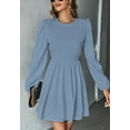 thumbnail image 3 of Cutout Tie Back Long Sleeve Dress for Women Above Knee Length, 3 of 5