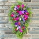 thumbnail image 1 of Corona de tulipanes morados de primavera | Guirnalda de puerta floral artificial colorida para decoración del hogar - Elegante decoración de puerta de entrada de primavera y verano - Atractivo, 1 of 6