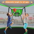 thumbnail image 5 of KOFUN Trampoline with Shade Cover, 12FT Trampoline with Basketball Hoop, Enclosure Net, Ladder, Heavy Duty Outdoor Backyard Trampolines, Pumpkin Trampoline, Green Trampoline + Gray Cover, 5 of 7
