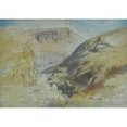 thumbnail image 3 of Edward Lear 18x14 Black Modern Framed Museum Art Print Titled - The Gorge at Sucia Barada, Lebanon (1858), 3 of 5