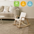thumbnail image 6 of ECR4Kids Bentwood Reading Rocking Chair with Armrests and Cushion, Montessori Furniture, Natural, 6 of 9