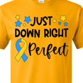 thumbnail image 4 of Inktastic Just Down Right Perfect Down Syndrome Awareness Ribbon T-Shirt, 4 of 5