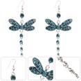 thumbnail image 3 of 1 Paire de Boucles d'Oreilles Pendantes pour Femmes Boucles d'Oreilles Libellule Bijoux en Strass, 3 of 8