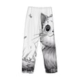 thumbnail image 3 of Lsque Cute Cat Meadow Sketch Print Men's Pajama Pants, Lounge Pant - Comfortable Home Wear,Elastic Waistband, Stylish Design-Small, 3 of 9