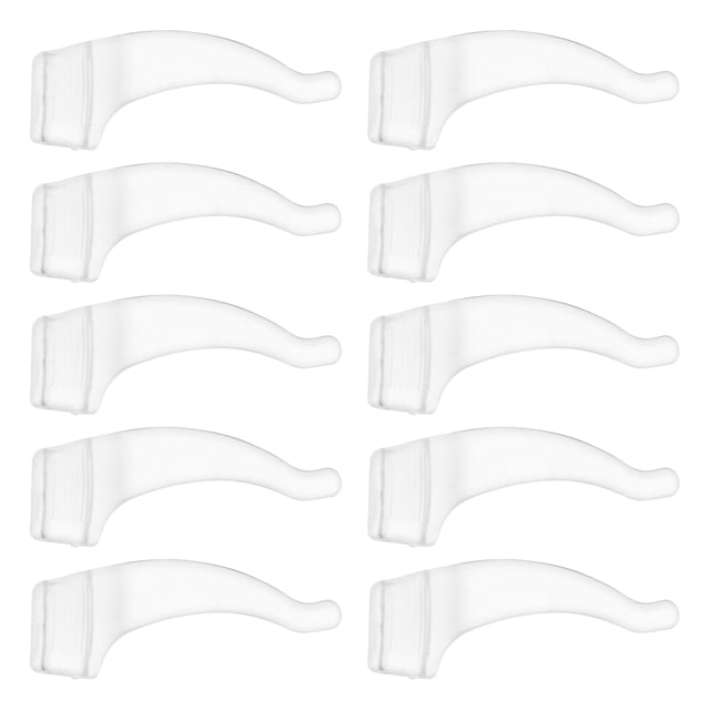 GAXIRE 20 pares de almohadillas de silicona antideslizantes para gafas (transparentes)