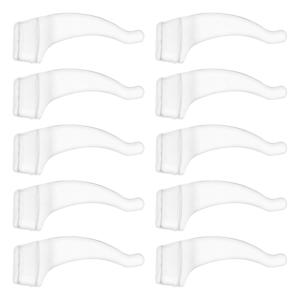 20 pares de almohadillas de silicona antideslizantes para gafas (transparentes)