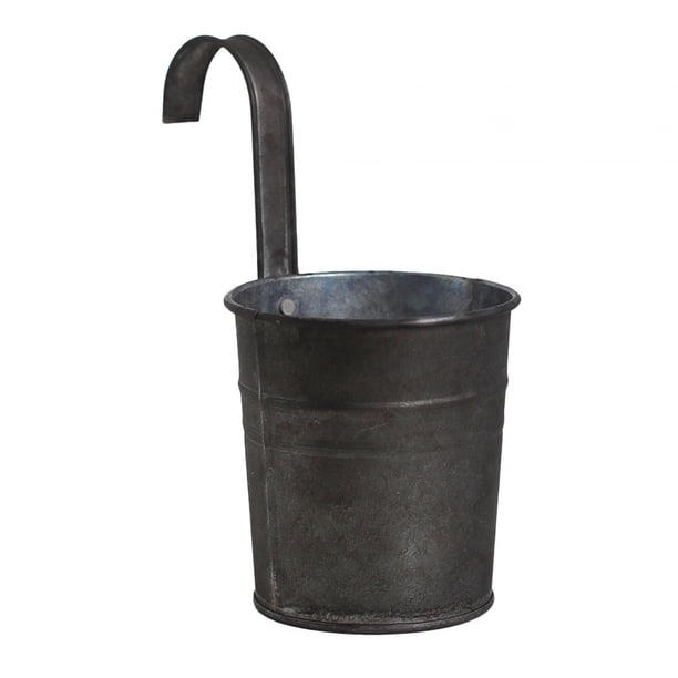 Maceta colgante retro con gancho para jardín, mini valla colgante sin agujero