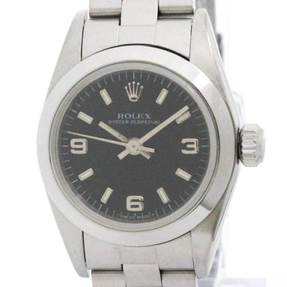 Pre-Owned ROLEX Oyster Perpetual 67180 U Serial Automatic Ladies Watch (Good)