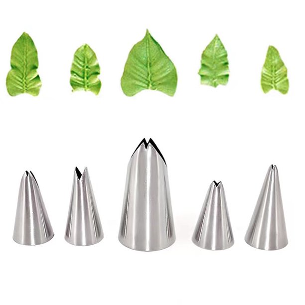 5 puntas rusas para tuberías, puntas para tuberías de acero inoxidable, boquillas para tuberías, boquillas para glaseado para pasteles, juego de puntas para decoración de pasteles para herramientas p