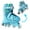 Blue + Safety Pads, variant on Yvolution Twista Kids Skates, Adjustable Modes, Kids Size 7J-11J, One Pair, Unisex, Green