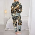 thumbnail image 6 of Goofa Wolf Family Winter Wonderland Printed Women’s 2 Piece Pajama Set Super,Pajamas Women's Long Sleeve Sleepwear Soft Button Down Loungewear Pjs Lounge Set Nightwear-X-Large, 6 of 9