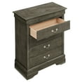 thumbnail image 3 of Glory Furniture Louis Phillipe 4-Drawers Bedroom Chest in Gray, 3 of 6