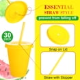 thumbnail image 3 of Juego de vasos de plástico Sieral Kids con pajita y tapa, 450 ml, 30, 3 of 6