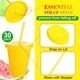 thumbnail image 3 of Juego de vasos de plástico Sieral Kids con pajita y tapa, 450 ml, 30, 3 of 6