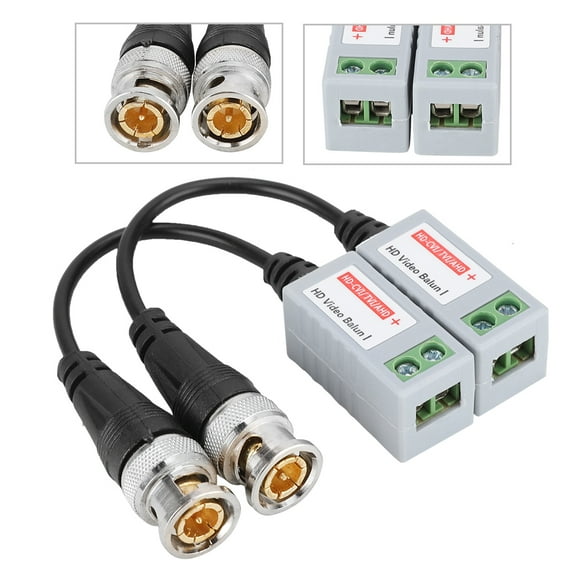 Video Balun, Bnc Cable Bnc Connectors HD 1080P Passive for CVI / TVI