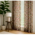 thumbnail image 4 of Vargottam Cotton Curtains- Pockets/Tab Farmhouse Drapes for Living Room or Bedroom Windows- Light Filtering- 3-Way Hanging Style- Set of 2 Panels, 52"x72"- Rose Vine And Bird Print (Beige), 4 of 8