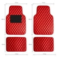 thumbnail image 6 of FH Group Diamond Pattern Floor Mats Leather For Car SUV Van Red w/ Beige Dash Pad, 6 of 6