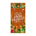 thumbnail image 3 of Sentmoon Décoration de Noël Organisateurs et Rangement de Noël Rideau de Porte Drapeau Photo Extérieure Père Noël et Chiot Décoration de Fond Tissu Suspendu, 3 of 7