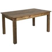 Jessamine 60 x 38 Rectangular Antique Rustic Solid Pine Farm Dining Table