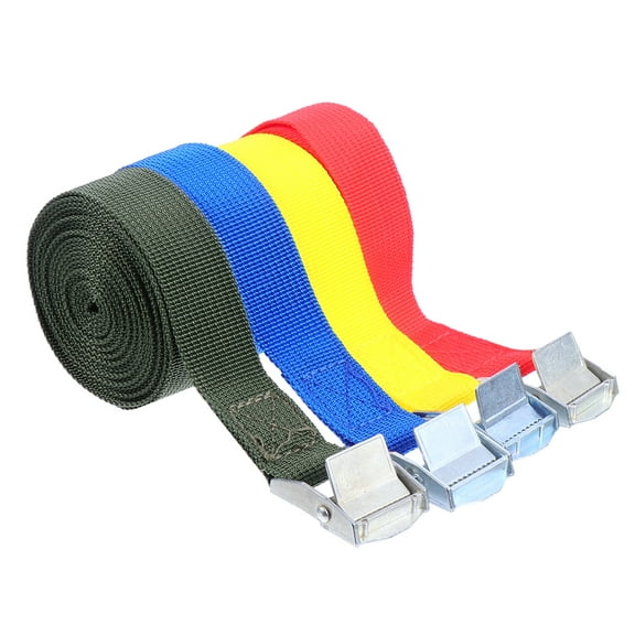 Dalidasy 4pcs Tie Down Straps Heavy Duty Lashing Straps Adjustable Cam Buckle Dependable Utility Strap Belt for Trucks Trailer Cargo Motorcycle Luggage Bundling ( )