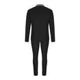 thumbnail image 5 of USNSM Mens 2 Piece Set Casual Outfits Lapel Long Sleeve Shirt Pants Track Suit Loungewear Athletic Sweatsuit Black XXL, 5 of 6
