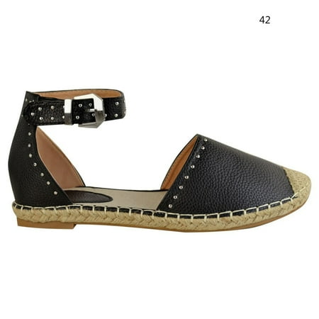 

Women Flat Shoes Rivets Decor Soft Breathable Lightweight Shoes for Summer 42