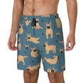 thumbnail image 2 of Uemuo French Bulldog Yoga Pattern Mens Swim Trunks Quick Dry Board Shorts with Mesh Lining, Stretch Beach Shorts Quick Dry No-Chafing Board Shorts-3X-Large, 2 of 9