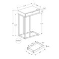 thumbnail image 3 of Miekor Furniture Accent Table, C-shaped, End, Side, Snack, Storage Drawer, Living Room, Bedroom, Brown Laminate, Black Metal, Contemporary, Modern 61982, 3 of 6