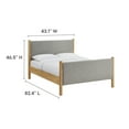 thumbnail image 3 of Platform Bed Frame, Full, Gray, Fabric, Hotel Bedroom, Modern Contemporary, HB38183, 3 of 4