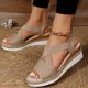 thumbnail image 5 of Amzcrzy Zapatos de mujer,Zapatos de mujer,Zapatillas de mujer, Sandalias informales con tiras y tacón inclinado para mujer Sandalias Mujer Zapatillas De Casa, 5 of 7