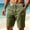 Army Green, variant on Casual Men's Shorts with Pockets Summer Bermuda Shorts Elastic Waist Loose Fit Solid Drawstring Lightweight Shorts
