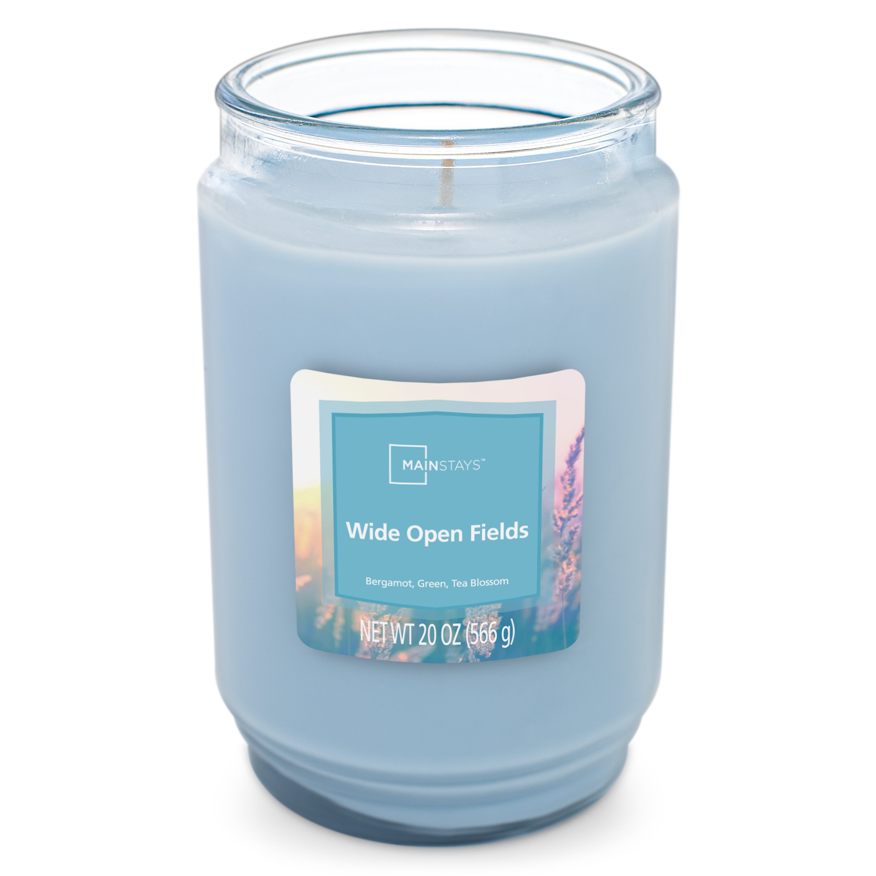 Mainstays Wide Open Fields Single Wick Candle, 20 oz