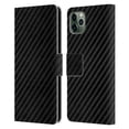 thumbnail image 1 of Head Case Designs Officially Licensed Alyn Spiller Carbon Fiber Plain Leather Book Wallet Case Cover Compatible with Apple iPhone 11 Pro Max, 1 of 6