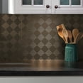 thumbnail image 5 of FASÄDE Miniquattro Decorative Vinyl Backsplash Panel in Argent Bronze (6X6 Inch Sample), 5 of 5
