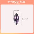 thumbnail image 2 of Uxcell 100Pcs Horse Eye Shape Rhinestones Glass Point Back Beads for Jewelry Making Violet, 2 of 5