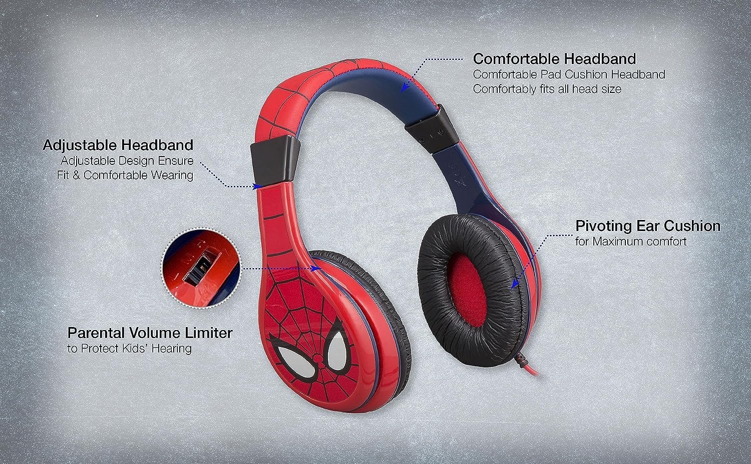 Spiderman Headphones for Kids, Volume Limiting - image 5 of 7