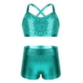 thumbnail image 1 of Alvivi Kids Girls Tankini Outfit Tank Top Bottoms Set Gym Workout Costume 5-14, 1 of 7