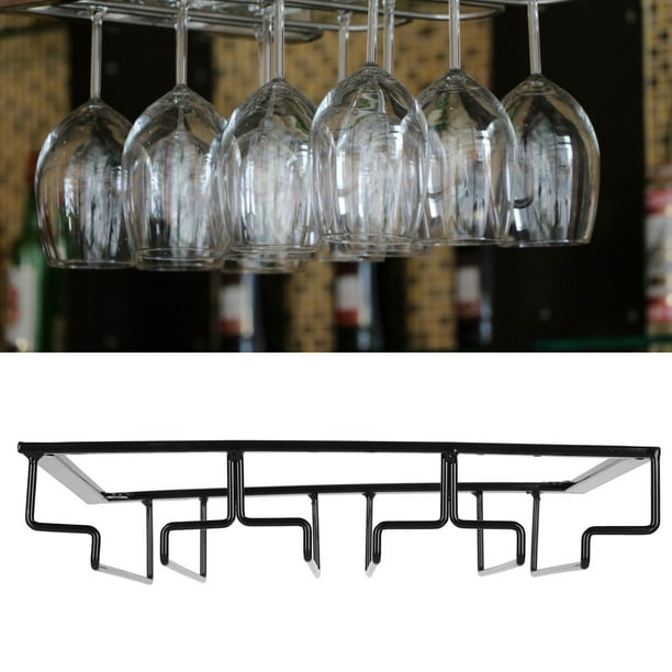 Wine Glass Rack Porte-Verres À Vin Mural Multifonctionnel,Support de Verre  À Vin sous L'armoire-Installation sans Poinçon,Porte-gobelet pour la Maison