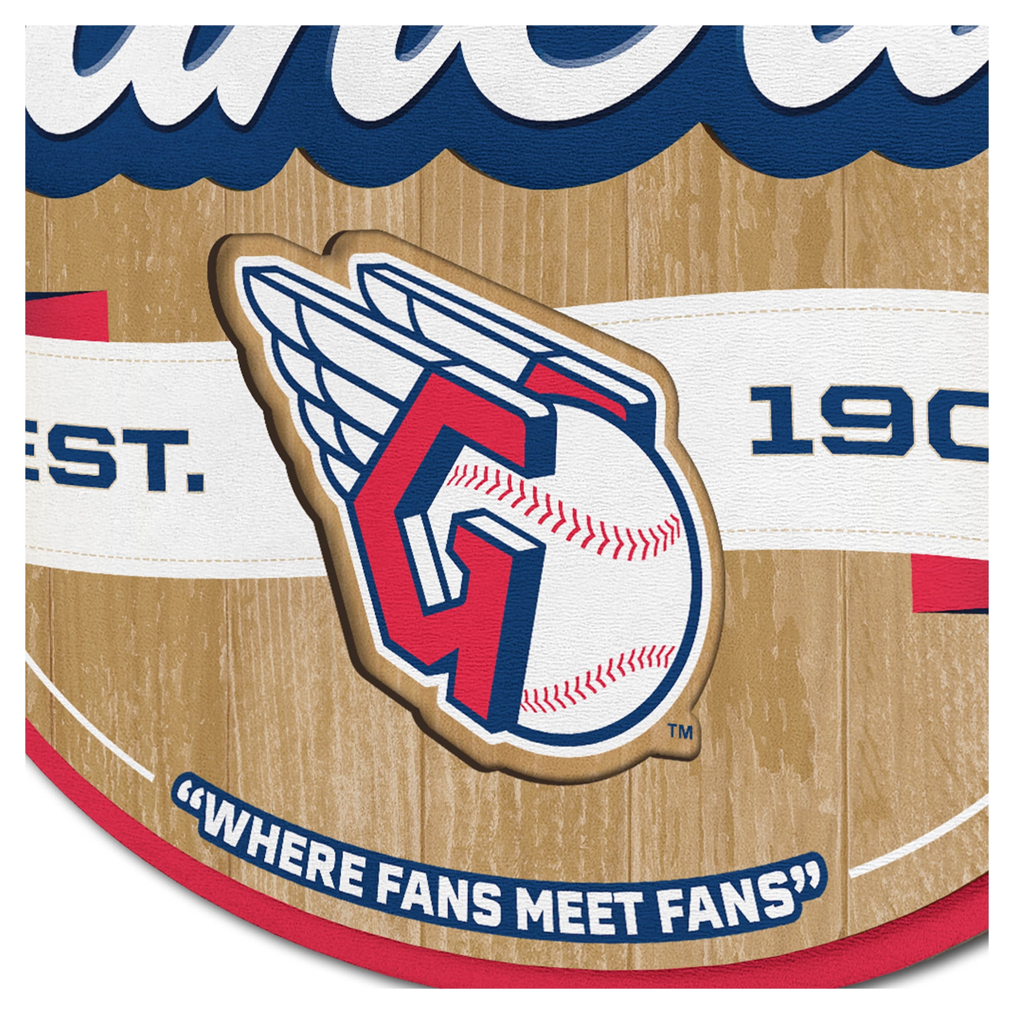 IDNA Cleveland Guardians 12.5" x 17" Fan Cave Sign
