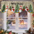 thumbnail image 6 of Merry Christmas Tie Up Valances Curtain, Cute Snowman Trees Gifts Snowflake Linen Adjustable Rod Pocket Short Window Treatment Tie Up Curtains Valances for Kitchen Living Room Bathroom 42x18 Inches, 6 of 9