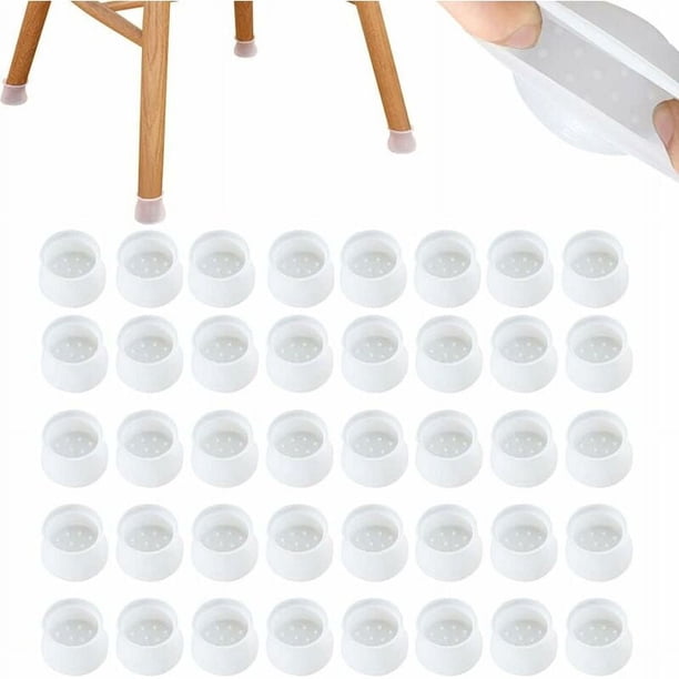 Apuakthei Fundas para patas de silla, tapas de silicona para patas de silla, almohadillas redondas para muebles, fundas para patas de silla, almohadilla de silicona antiarañazos