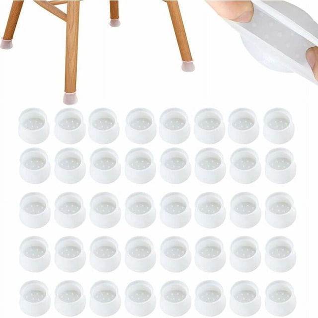 Apuakthei Fundas para patas de silla, tapas de silicona para patas de silla, almohadillas redondas para muebles, fundas para patas de silla, almohadilla de silicona antiarañazos