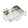 thumbnail image 2 of Uxcell 304 Stainless Steel Wall Mounted  Soap Dish Holder Bright Silver, 2 of 5