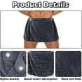 thumbnail image 5 of GIXUSIL Men's Bath Wrap Towel Shower Wrap Gray 12 x 55 inch Towel Adjustable Terry Body Spa Towels After Shower for Men Gift Spa College Bath Dorm Room Gym, 5 of 6