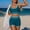 Green, variant on Naittoop Women's Bikini Set with Boyshort Bottoms U Neck Two Piece Swimsuit for Beach Pool Water Sports Swimwear